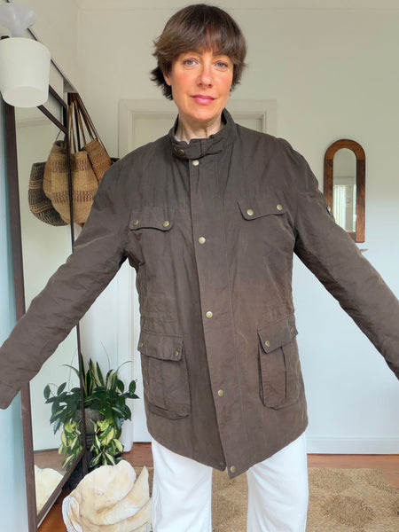 BUFFALO Men's Waxed Cotton Jacket • (Size 110) Fits 10-14