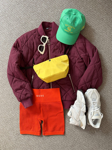Pre-Loved Quilted Bomber Jacket • Size 6