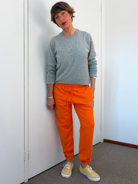 Pre-Loved WHITE FOX Orange Track Pants • Size XS