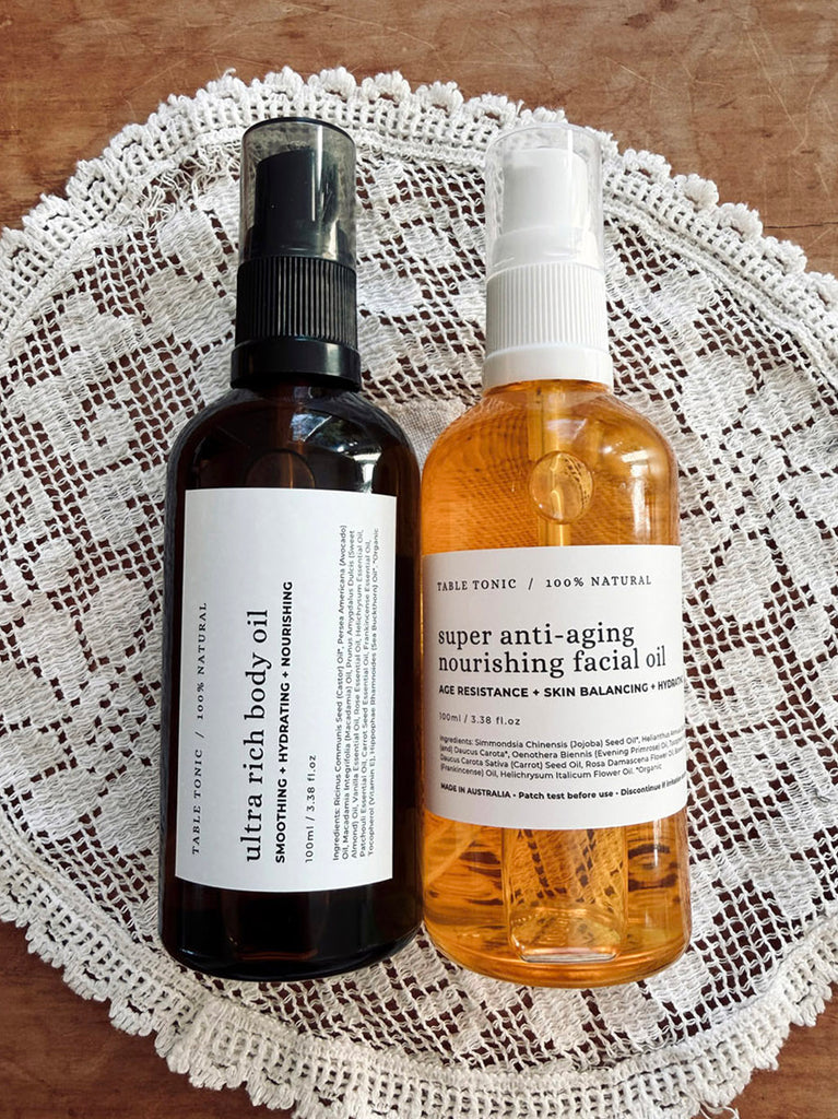 THE BEAUTY SET 7 • 100ml Body Oil + 100ml Facial Oil • (SAVE 15%) NEW