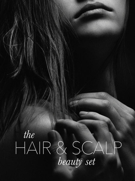 THE HAIR & SCALP BEAUTY SET (50ml Hair & Scalp Renewal Oil + Scalp Massager + Satin Hair Scrunchie) • SAVE 15%