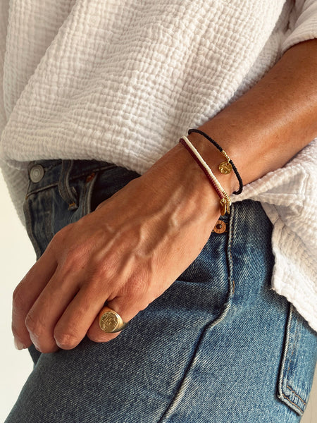 BEDOUIN Coin Bracelet (Burgundy)