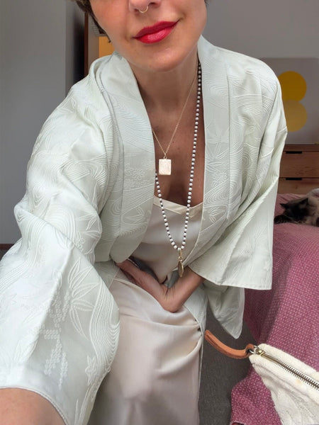 Pre-Loved Vintage Japanese Silk Kimono • (Size S/M)