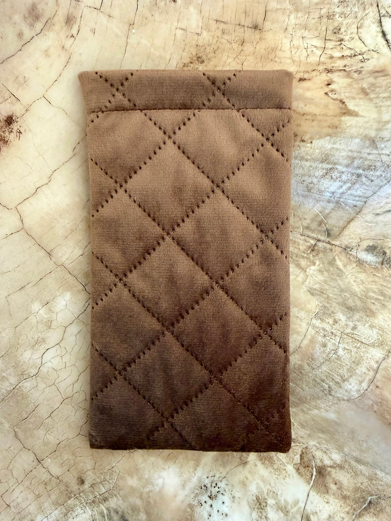 Quilted Glasses Case (Walnut) • NEW