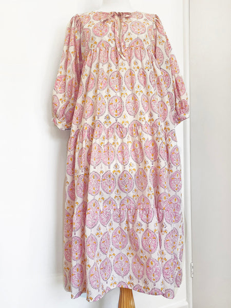 Chowchilla Vintage Tiered ARKIE Dress (Long) • "Lotus Bazaar" • NEW