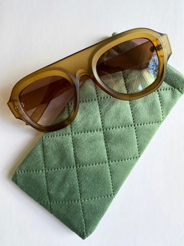 Quilted Glasses Case (Sage) • NEW