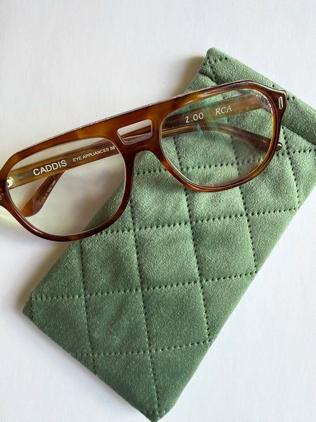 Quilted Glasses Case (Sage) • NEW