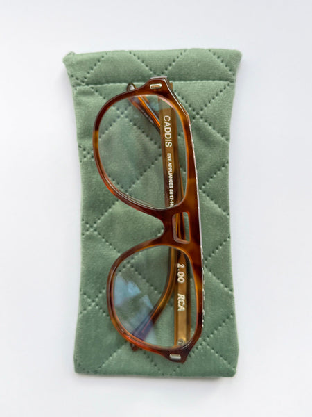 Quilted Glasses Case • (Sage) NEW