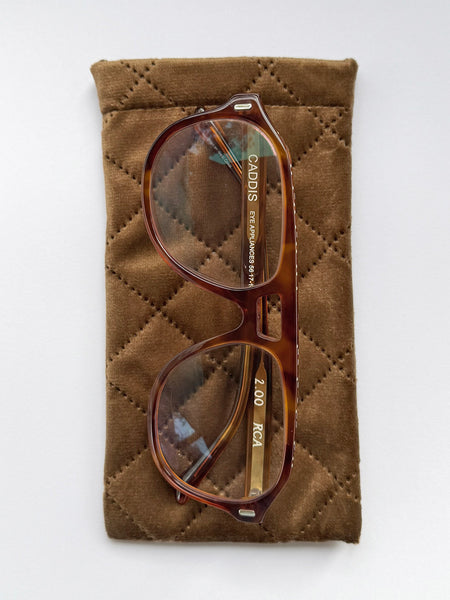 Quilted Glasses Case • (Walnut) NEW