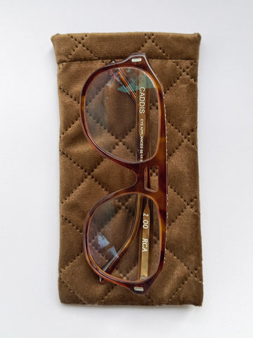 Quilted Glasses Case • (Walnut) NEW