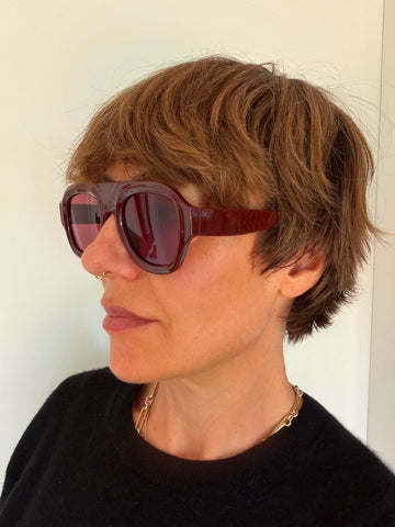 Aviator Style Acetate Sunglasses (Goji) • NEW