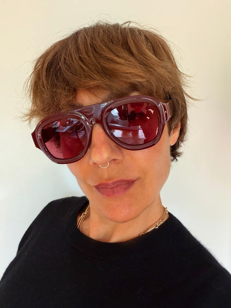 Aviator Style Acetate Sunglasses (Goji) • NEW