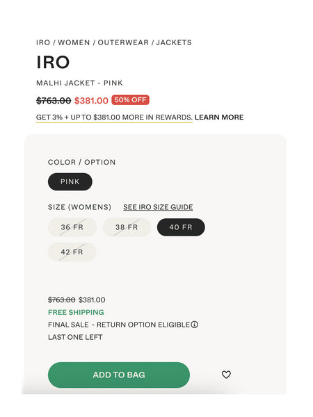 Pre-Loved IRO PARIS "Malhi" Jacket • Size 38 (AU 10)